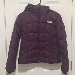 Women’s North Face hooded puffer coat XS